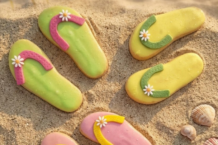 Dorfplatz 9 Aktuell Christen Beck Zitronensables Flip Flops